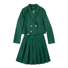 Design College British Style Suit Suit Customized Women's Short Green Uniform British Student Class Uniform School Uniform Pleated Skirt SSU-011 Design College British Style Suit Suit Customized Women's Short Green Uniform British Student Class Uniform School Uniform Pleated Skirt SSU-011